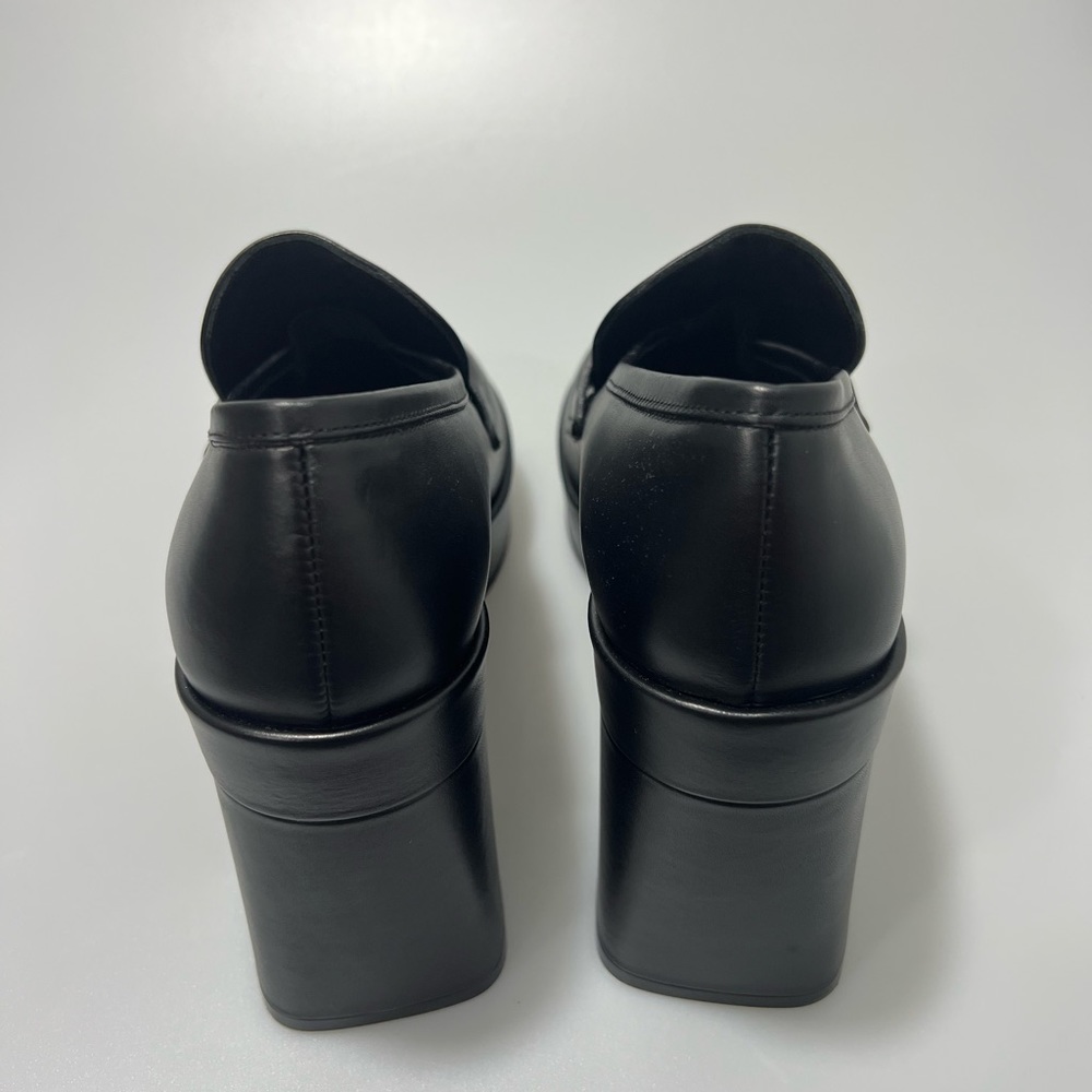 Versace Medusa-Head Leather Loafers Heels Black Women’s EU 37.5/US 7.5 - Picture 4 of 8